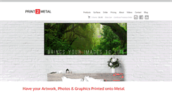 Desktop Screenshot of print2metal.com