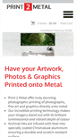 Mobile Screenshot of print2metal.com